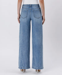 High Rise Twisted Seam Palazzo Jeans