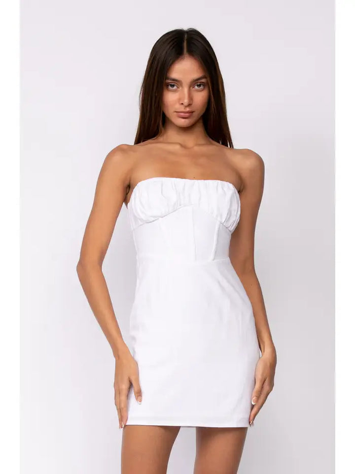White Corset Mini Dress