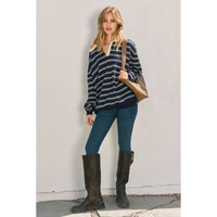 Navy Striped Rugby Shirt
