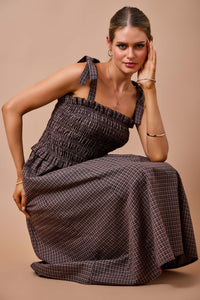 Wylie Plaid Maxi Dress