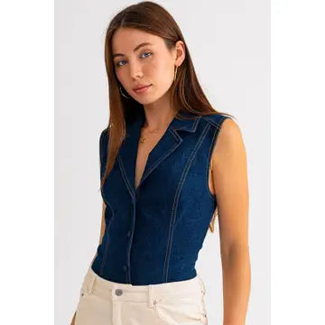 Denim Bodysuit (indigo)