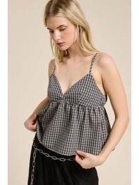 Gingham Tank Top (black)