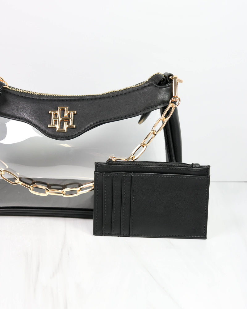 Cassidy Clear Crossbody BLACK