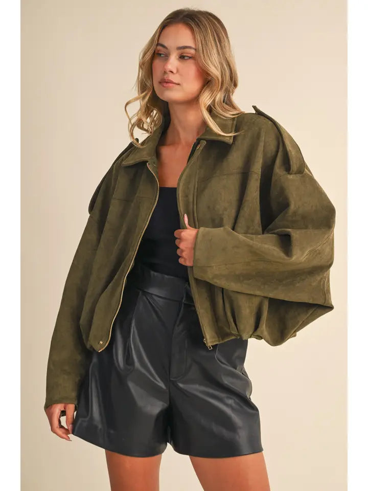 Ellis Suede Jacket (olive)
