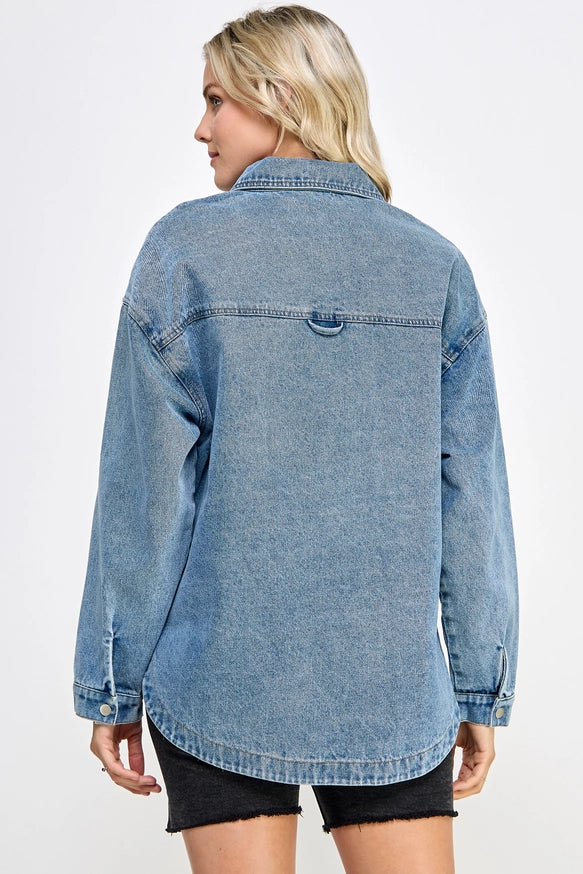 Oversized Denim Shacket