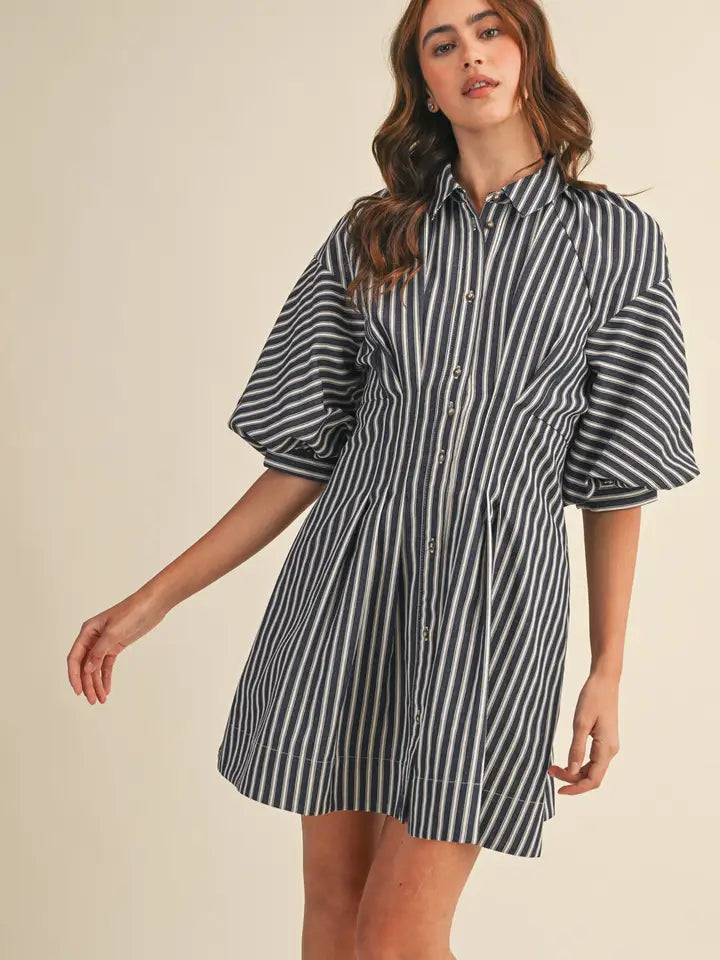 Denim Striped Dress