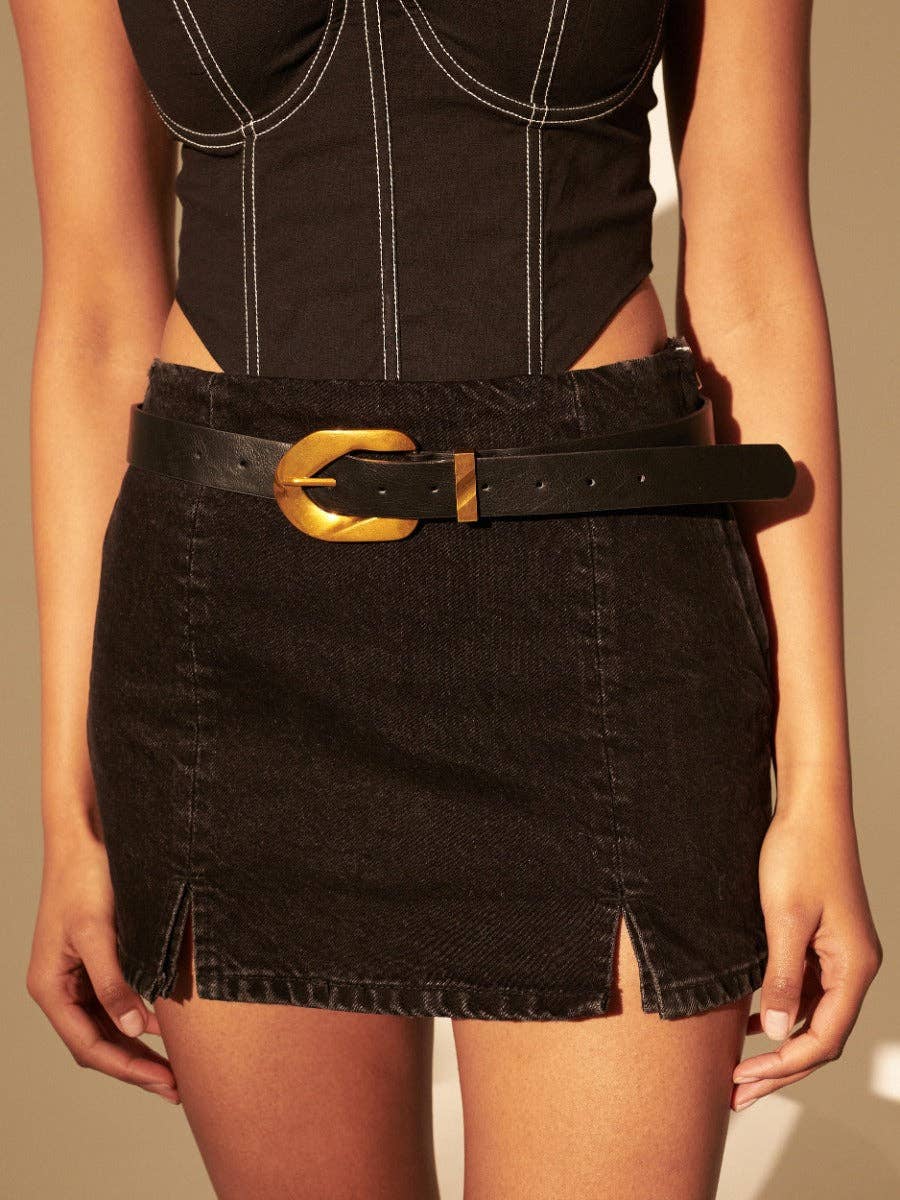Gold Point Statement Buckle Belt - GEORGE-MARY'S
