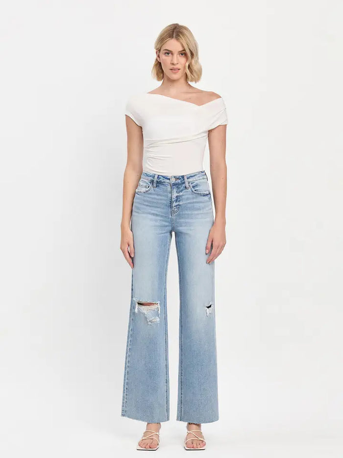 Cult Distressed Wide Leg Denim