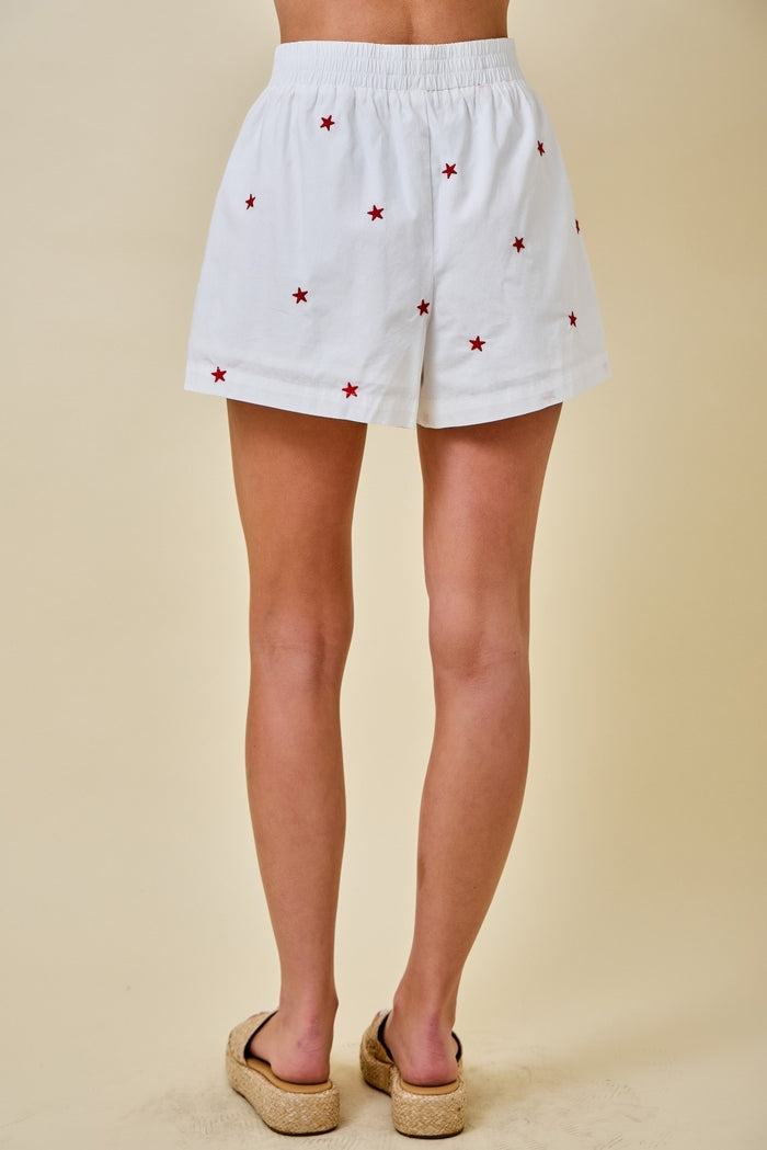 Embroidered Star Shorts