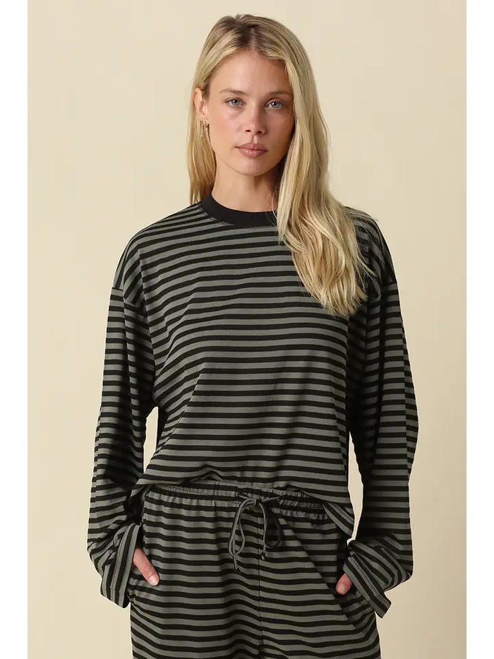 Reese Striped Long Sleeved Top - GEORGE-MARY'S