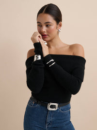 Chain Buckle PU Skinny Belt - GEORGE-MARY'S