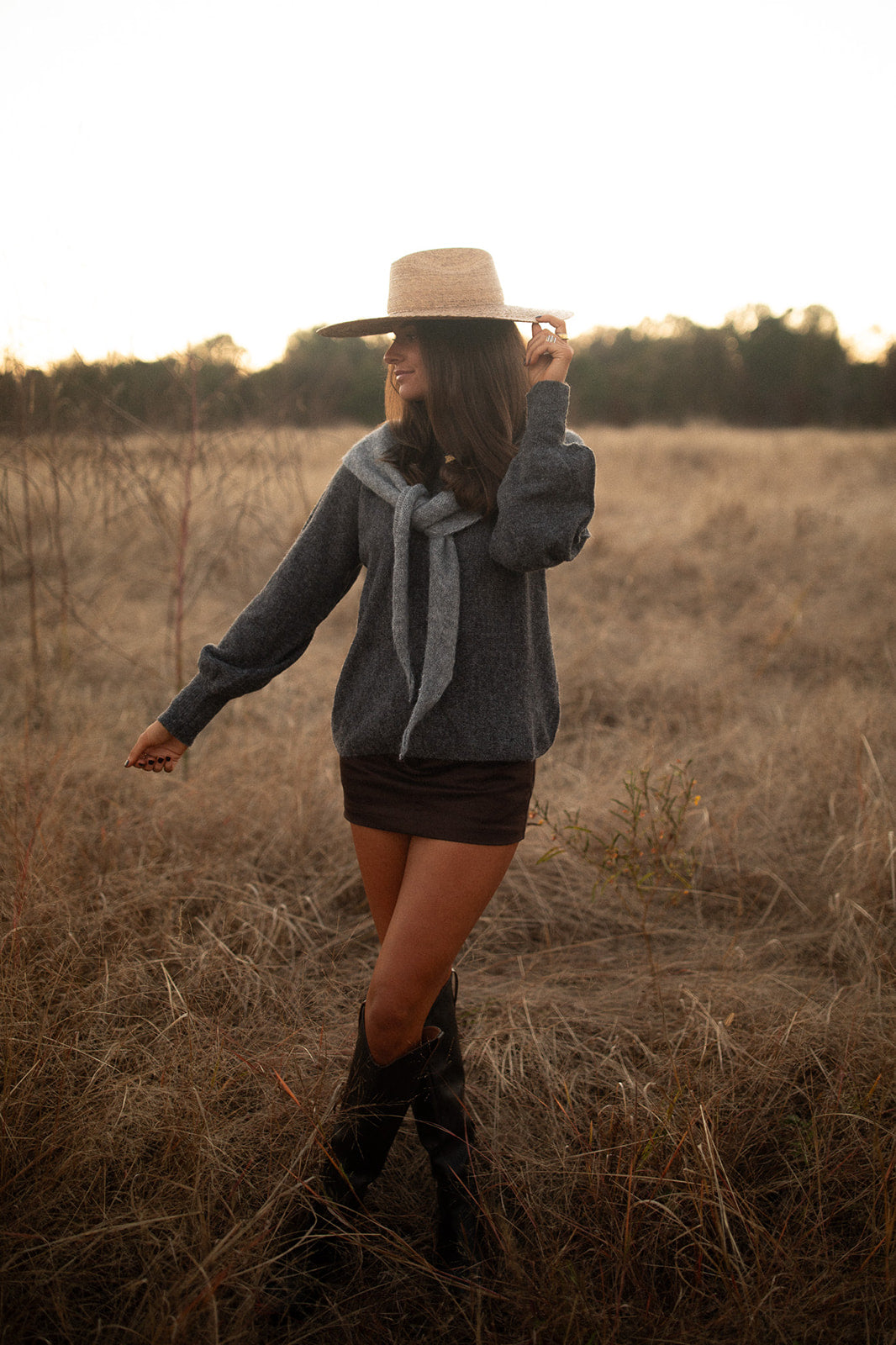 Balloon Sleeve Sweater (charcoal blk)