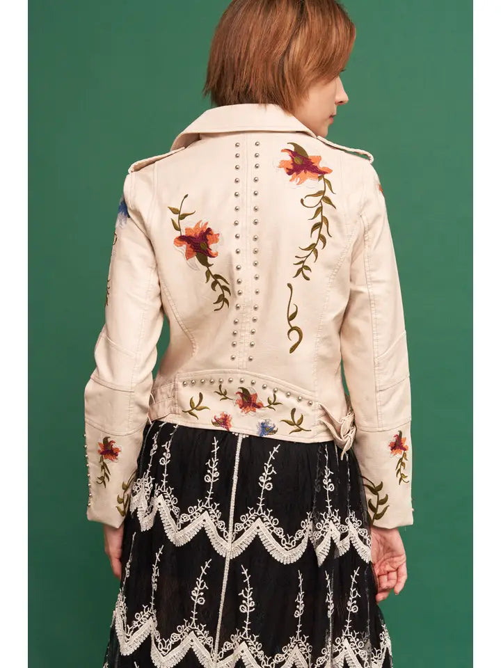 Floral Applique Bomber