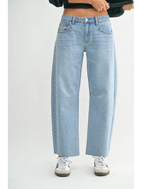 Mid-Rise Barrel Jeans