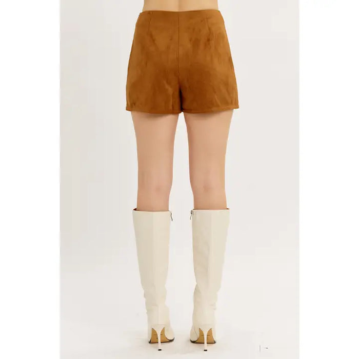 Suede Stitch  Mini Skirt