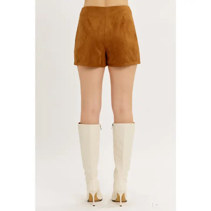 Suede Stitch  Mini Skirt