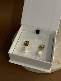 Messina Pearl 18K Gold Plated Earrings - GEORGE-MARY'S