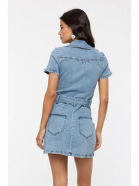 Denim Belted Dress