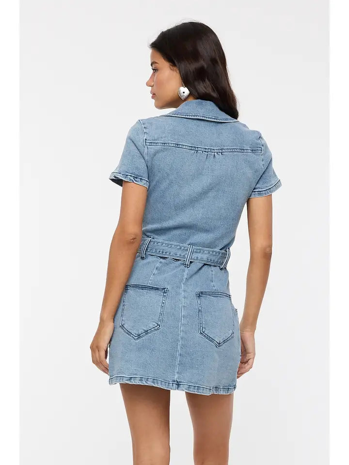 Denim Belted Dress