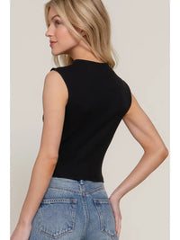Black Mockneck Top
