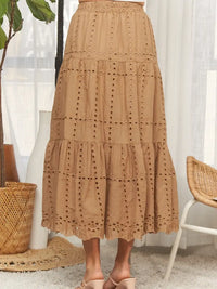 Mocha Eyelet Skirt