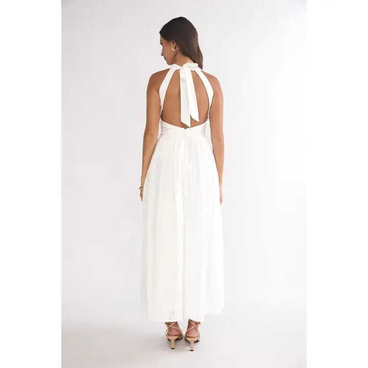 Byron Eyelet Maxi Dress (white) - GEORGE-MARY'S