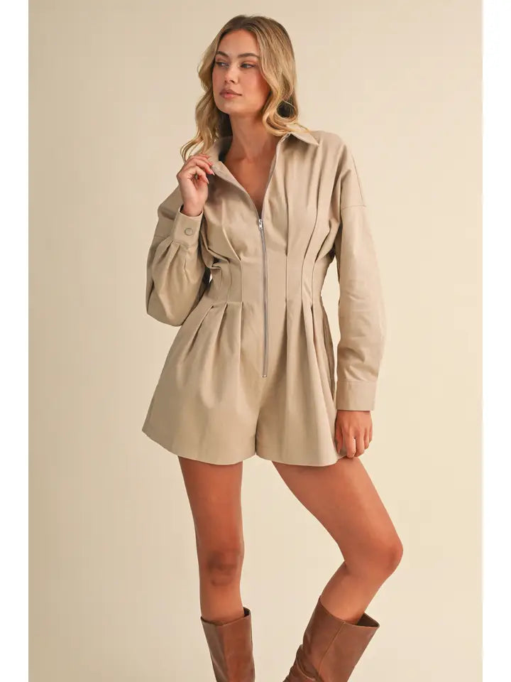 Sanders Pleated Romper