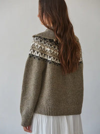 Fair Isle Zipper Sweater
