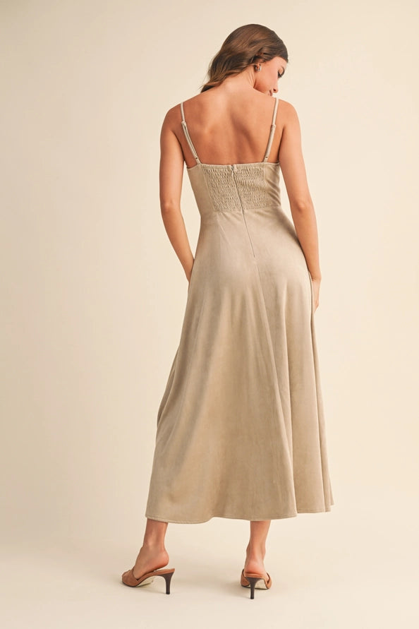 Skye Suede Dress (oatmeal)