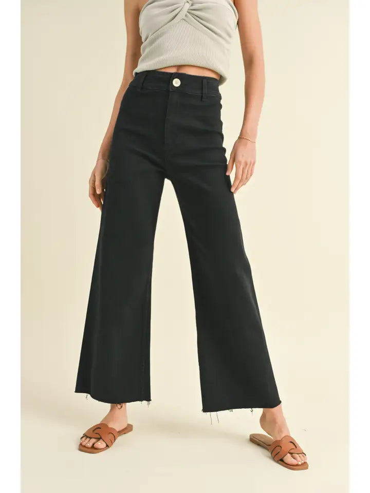 Marine Fit Wide Leg Pants (fade black)