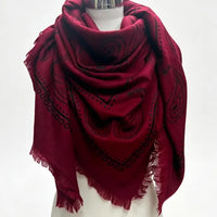 Paisley Scarf (bordeaux-blk) - GEORGE-MARY'S