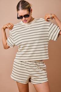 Darby Striped Shorts (ivory)