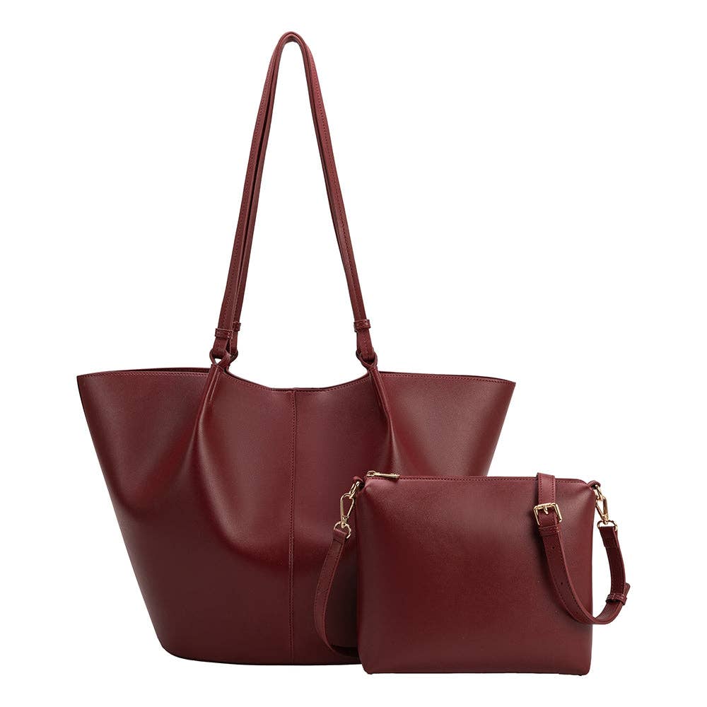 Lydia Cranberry Recycled Vegan Shoulder Bag