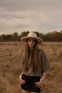 Eleanor Sweater Top (charcoal brown)