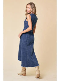 Panelled Denim Dress
