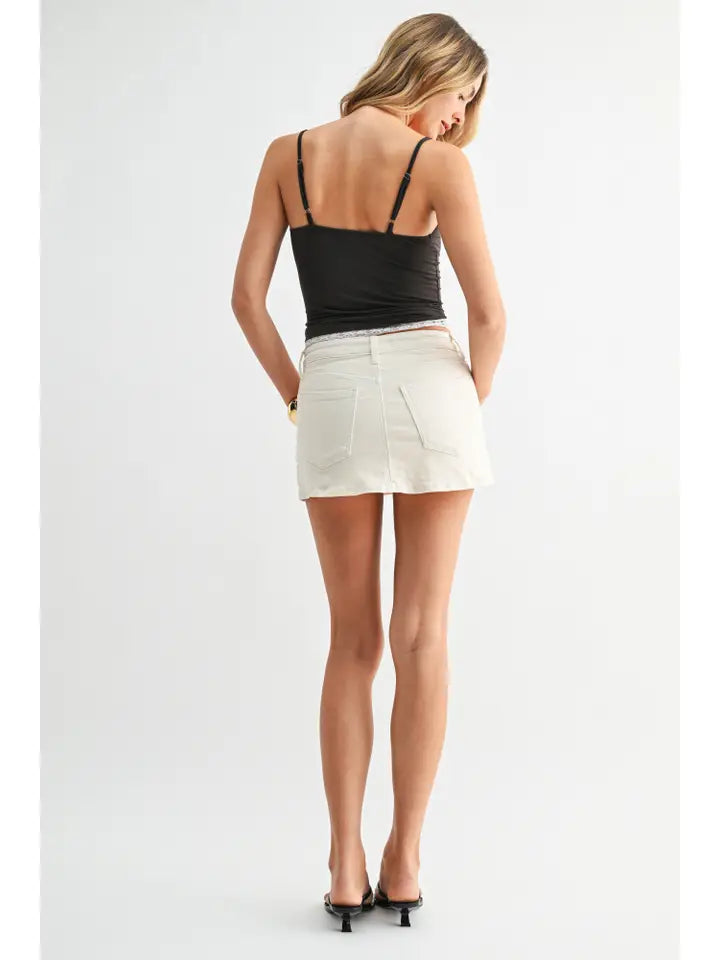 Rodeo Denim Skort (ecru)