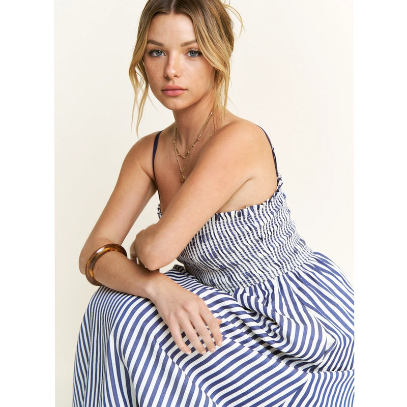 Striped Maxi Dress (blue)