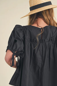 Tiered Shirring Top (black)