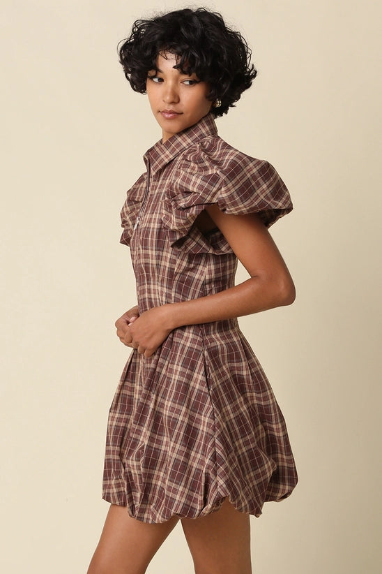 Jean Plaid Mini Dress