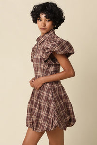 Jean Plaid Mini Dress