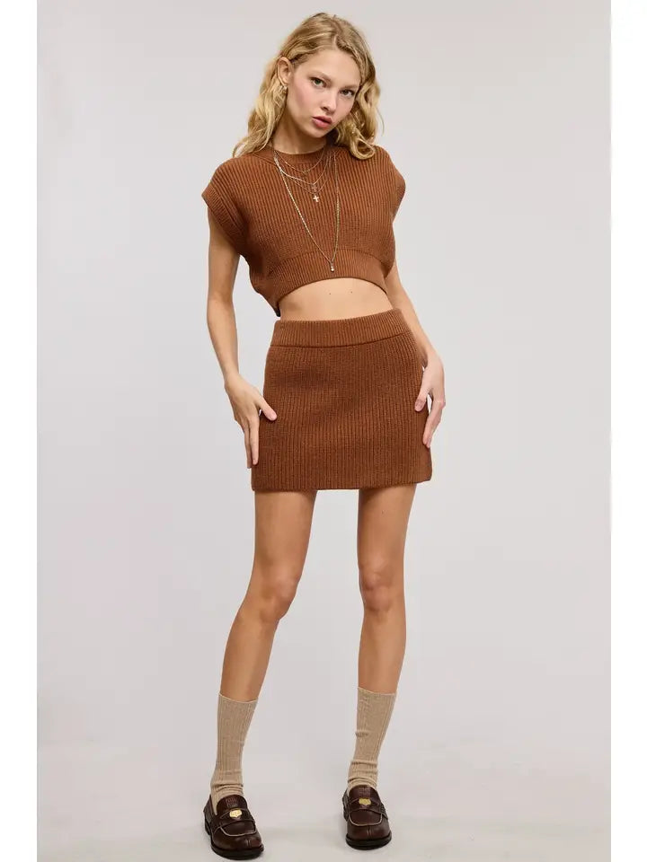Chestnut Sweater Skirt