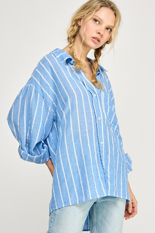 Rory Striped Button Down