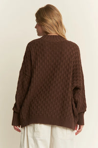 Monroe Checkered Sweater (chocolate)
