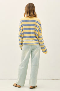 PREORDER The Piper Cardigan (honey varsity stripe)