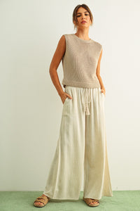 Boxy Cropped Tank (stone)