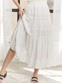 Lofton Lace Ruffle Maxi Skirt