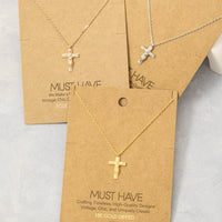 Gold Dipped Crucifix Cross Pendant Necklace - GEORGE-MARY'S