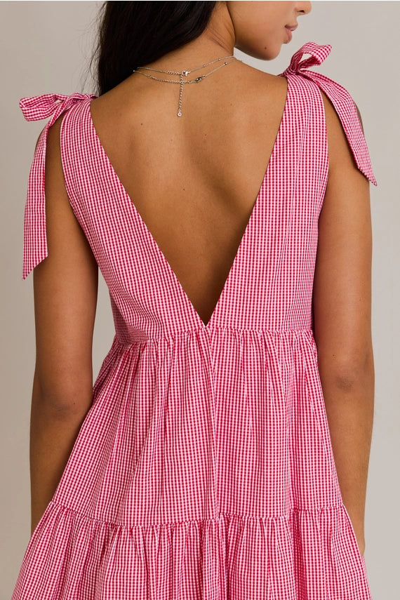 Red Gingham Mini Dress