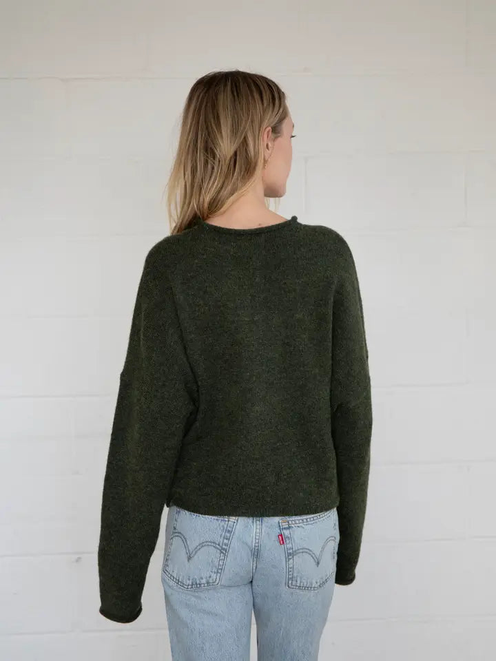 The Piper Cardigan (hunter green)