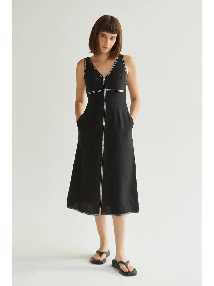 The Florence Contrast Stitch Dress